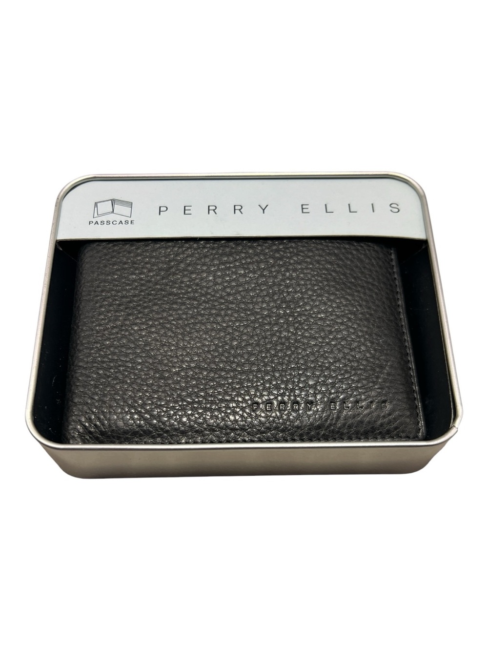 Perry Ellis Generally Leather Bifold Pass Case Wallet